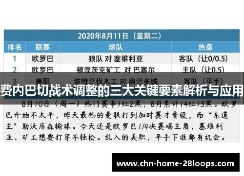 费内巴切战术调整的三大关键要素解析与应用